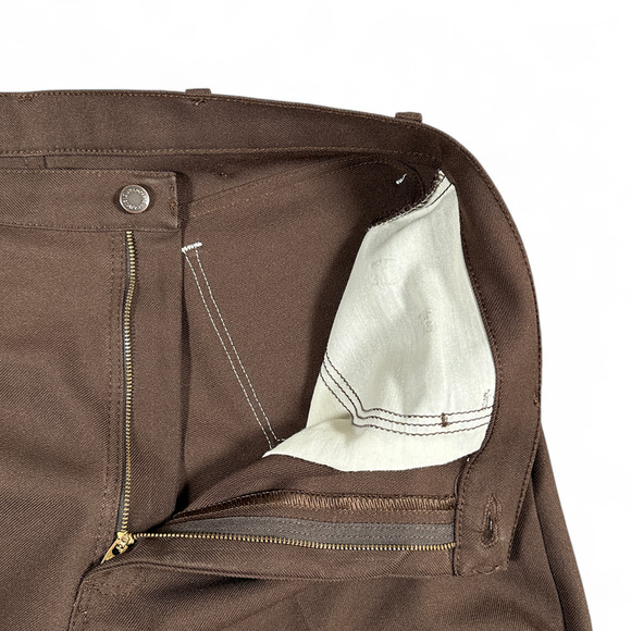 Wrangler Wrancher Pants Mens 38x32 Brown Western Cowboy Dress Jeans Bootcut - Picture 4 of 8